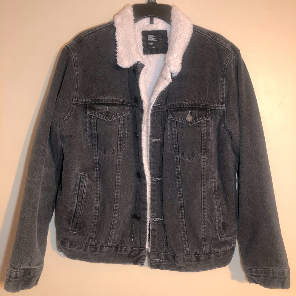 Sunrise Kingdom Large Black Denim Jean Jacket
